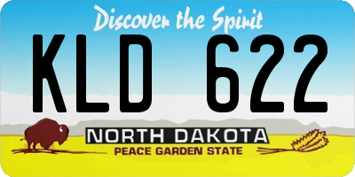 ND license plate KLD622