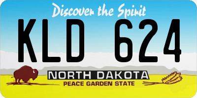 ND license plate KLD624