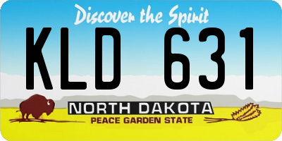 ND license plate KLD631