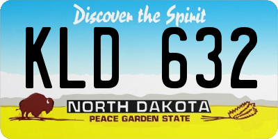 ND license plate KLD632