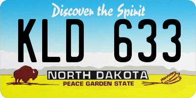 ND license plate KLD633