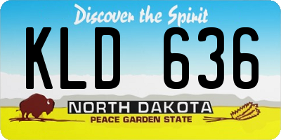 ND license plate KLD636