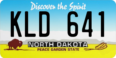 ND license plate KLD641