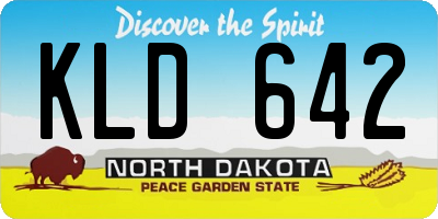 ND license plate KLD642