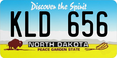 ND license plate KLD656