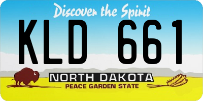 ND license plate KLD661