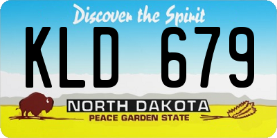 ND license plate KLD679