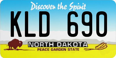 ND license plate KLD690