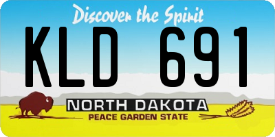 ND license plate KLD691