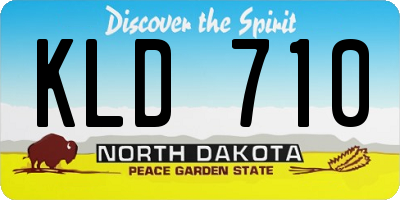 ND license plate KLD710
