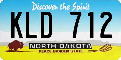 ND license plate KLD712