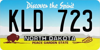 ND license plate KLD723