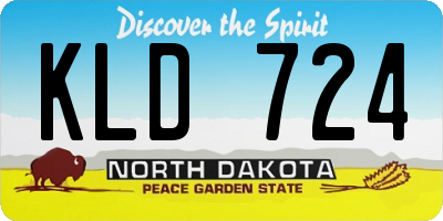 ND license plate KLD724