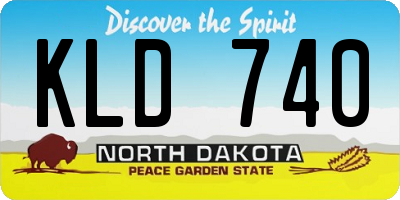 ND license plate KLD740
