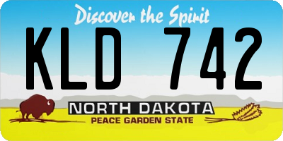 ND license plate KLD742