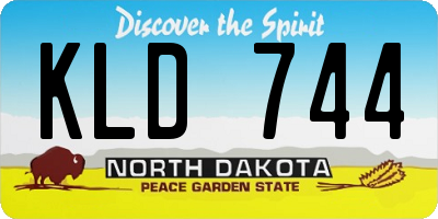 ND license plate KLD744