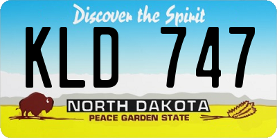 ND license plate KLD747