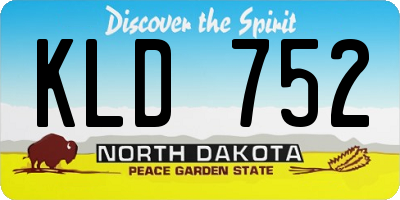 ND license plate KLD752