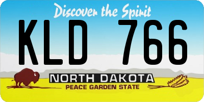 ND license plate KLD766