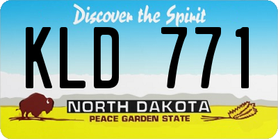 ND license plate KLD771