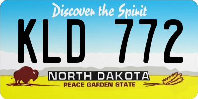 ND license plate KLD772