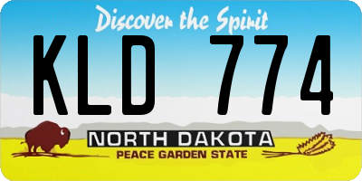 ND license plate KLD774