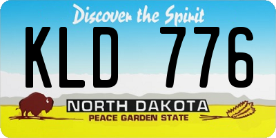 ND license plate KLD776