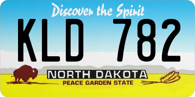 ND license plate KLD782