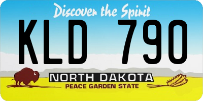 ND license plate KLD790