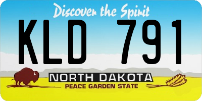 ND license plate KLD791
