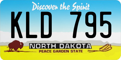 ND license plate KLD795