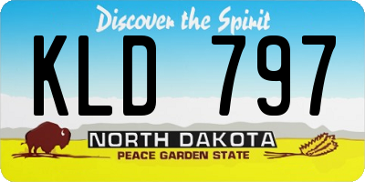 ND license plate KLD797