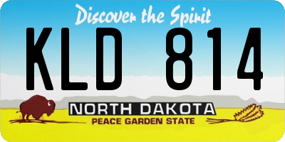 ND license plate KLD814