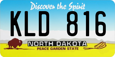 ND license plate KLD816