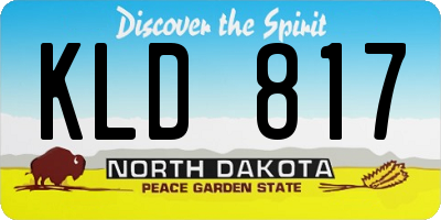 ND license plate KLD817