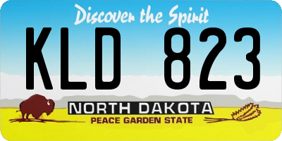 ND license plate KLD823