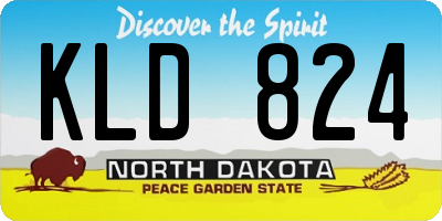 ND license plate KLD824