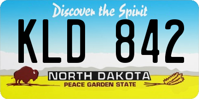 ND license plate KLD842