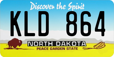 ND license plate KLD864