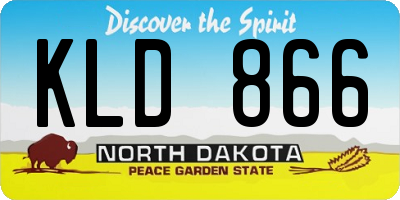 ND license plate KLD866
