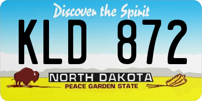 ND license plate KLD872
