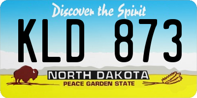 ND license plate KLD873