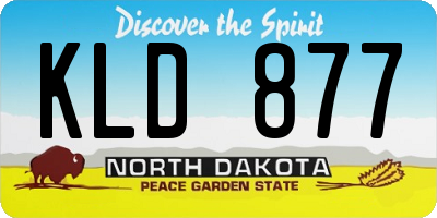 ND license plate KLD877