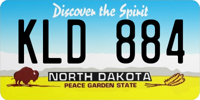 ND license plate KLD884