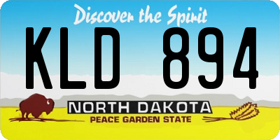 ND license plate KLD894