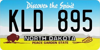 ND license plate KLD895
