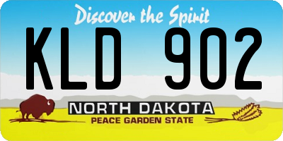 ND license plate KLD902
