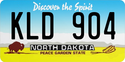 ND license plate KLD904