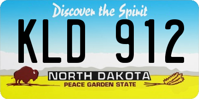 ND license plate KLD912