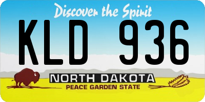 ND license plate KLD936